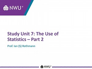 Introduction to Statistics (Part 2)