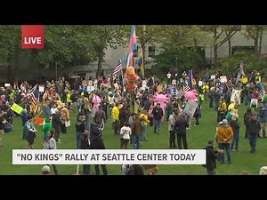 No Kings protest in Seattle: Rally starting before march