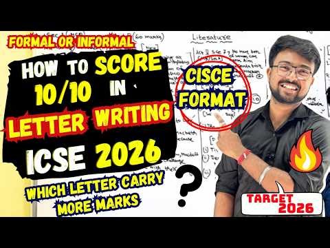 ICSE 2026:How to score 10/10 in Letter-Writing?😱 OFFICIAL FORMAT✅ Which Letter carry more marks?✅
