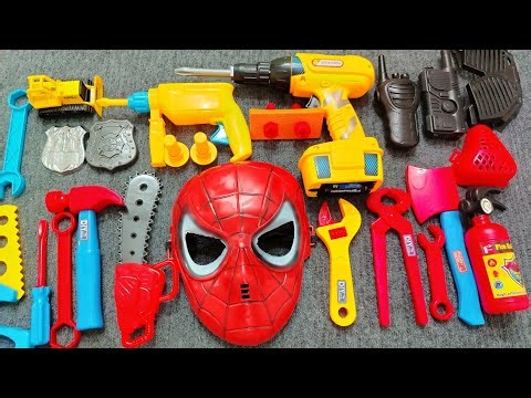 13 Minutes Satisfying with Unboxing Electric screwdriver Playset, Yellow work tools | Toy Review