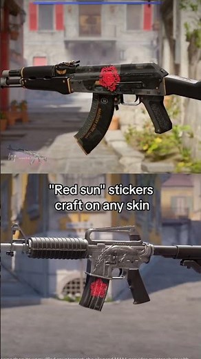 ☀️ Cheap red sun stickers craft for any skin #cs2 #cs2clips #csgo #cs2skins #cs2update #cs2moments