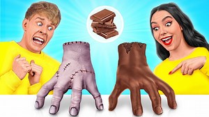 1.5M views · 10K reactions | Desafío De Comida Real vs. De Comida Chocolate con Wednesday Addams ｜ Momentos Divertidos Multi DO | Multi Do Spanish | Facebook