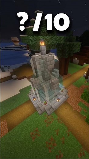 Easy Minecraft Fountain Build! ⛲️ #minecraft #minecraftshorts #minecraftbuilding