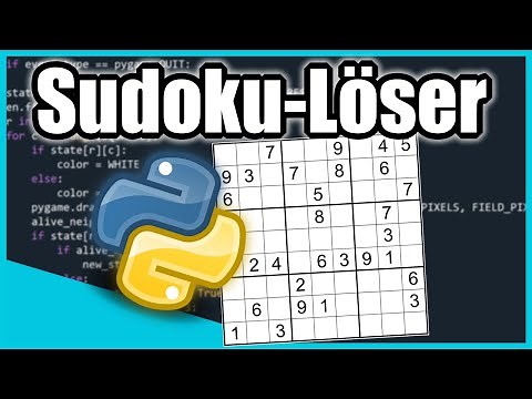 Sudoku Löser in Python programmieren (Backtracking) | Tutorial Deutsch