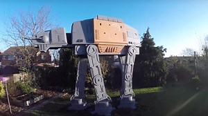 Dad builds giant 'Star Wars' AT-ACT playhouse in backyard