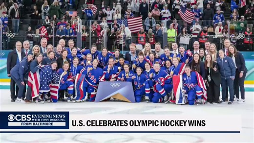 Both U.S. men’s and women’s hockey teams won Olympic gold, but only the men’s team got the big celebration. Women's players say the real goal is inspiring young athletes. | CBS Evening News