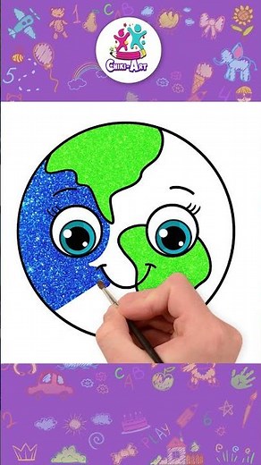 Let's Draw Earth #shorts #drawing #easydrawing #abclearningclub