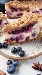 22K views · 43K reactions | This Blueberry Crumble Cheesecake is one...