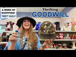 THRIFT WITH ME ALL WEEK! Goodwill Shopping + Thrift Stores + Vintage Pop-Up + Decorating