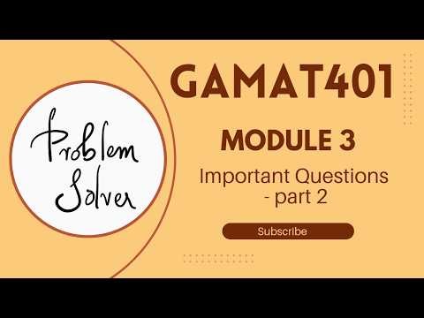 GAMAT401 Module 3 | Important Questions | Part 2 | KTU S4 2024 Scheme | Group A