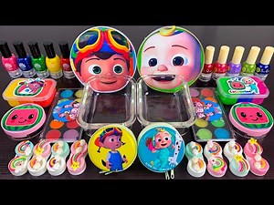 Super JoJo Cocomelon |Mixing Makeup,Eyeshadow,Glitter,Clay Into Slime💝Satisfying Slime Video #ASMR