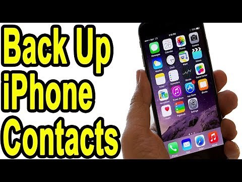 How to Back Up iPhone Contacts - Using iCloud