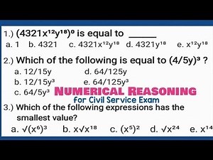 Numerical Reasoning for Civil Service Exam: Law of Exponents
