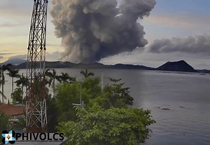 Taal Volcano spews 2,800-meter plume from minor phreatomagmatic eruption
