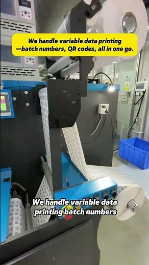 We handle variable data printing—batch numbers, QR codes, all in one go.