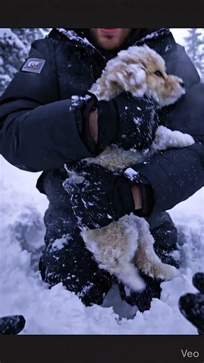 I Almost Missed This Puppy in the Snow… ❄️🐶🥶 #rescue