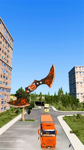 Mixed Color Trucks vs Beaten Cars 💥 | BeamNG.drive Crash Test #gaming #shorts