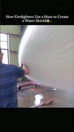How Firefighters Create a Water Shield 😳🔥💧