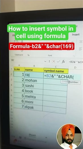 Important trick in Excel using formula #computertechnic #explorepage #excel