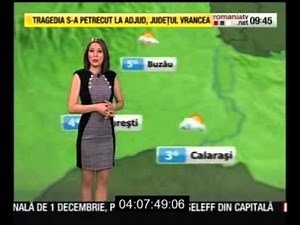 Weather Presenter Marinela Cojocaru - Romania TV