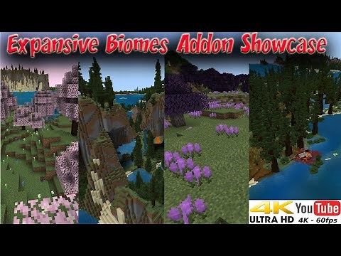 Expansive Biomes Addon Showcase Minecraft Bedrock Plenty of Biomes Addon Review