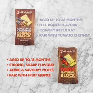 Tasty vs Extra Sharp Cheddar; looks similar, but they're actually distinctly different. | Dairyworks