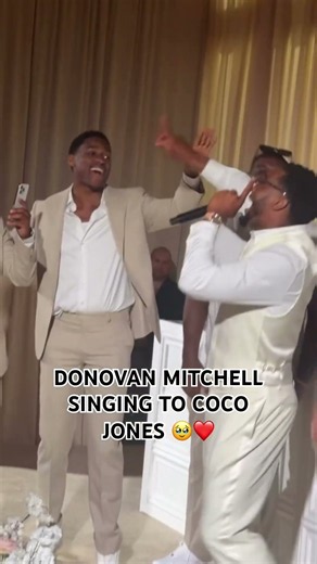 Donovan Mitchell Singing to Coco Jones at Their Wedding 🥹❤️ #shorts #nba #love #wedding #music