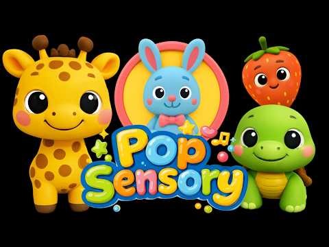 Pop Music Sensory Dance 🌈 High Contrast Sensory Video