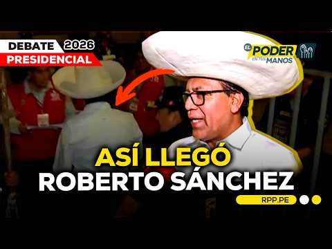 Roberto Sánchez arrived at the presidential debate wearing a unique hat | 2026 Elections #EPETM