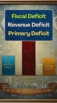Fiscal Deficit, Revenue Deficit & Primary Deficit Explained | Public Finance Basics