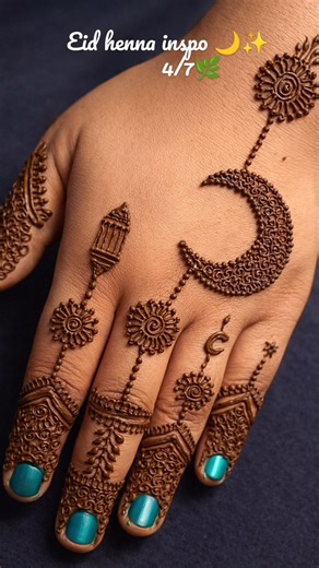 Eid henna series 4/7 ✨🌙#henna #eid #mehndi #ytshorts #explorepage #eidspecial