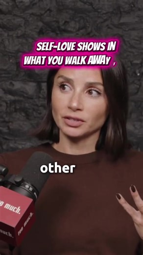 The Too Much Podcast shares a truth everyone needs to hear: You can tell how much someone loves themselves and how much they respect themselves by how quickly they remove themselves from situations that don’t serve them… don’t support them… or don’t make them happy. Self-love isn’t loud. It’s not dramatic. It’s not a performance. Self-love is the quiet decision to say: “This no longer aligns with me.” And then walking away with peace. Protecting your energy is a form of maturity. Respecting your