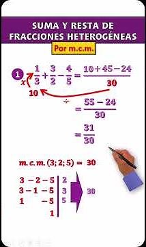 Addition and subtraction of unlike fractions using the least common multiple | 8 solved exercises...