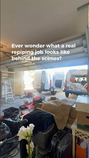 Behind the Scenes of a Whole-Home Repipe | Garage Setup Timelapse