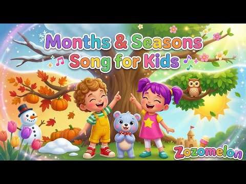 Months of the Year Song for Kids 🎶 | Learn 12 Months Song | Preschool Songs & Nursery Rhymes