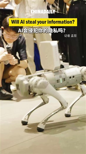 Will AI steal your information? At the sideline of World Manufacturing Convention, the iFlytek vice president told China Daily, AI training doesn't require personal information. AI learns from all human knowledge to train and improve. AI is not about connecting but creating. #iFlytek #AI #Privacy | China Daily