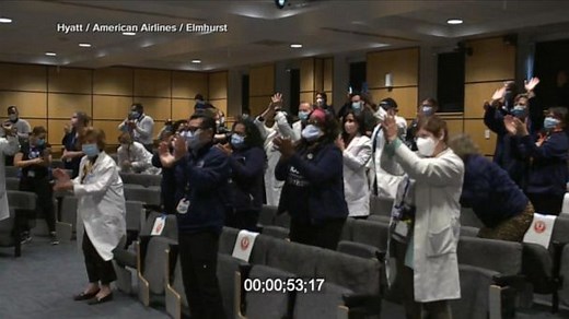 Front-line heroes at hard-hit Elmhurst hospital are given a surprise vacation