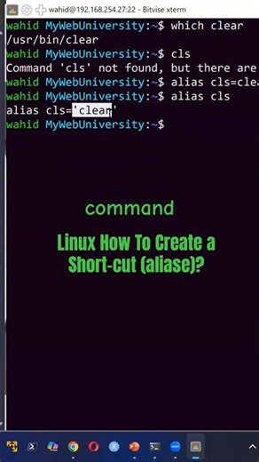 Linux How To Create a Short-cut (aliase)? #windows #powershell