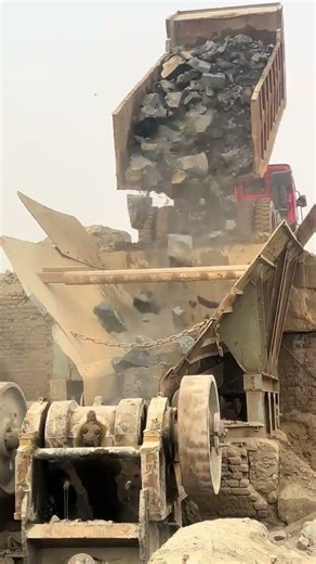 Heavy Equipment Working at a Quarry | Dump Truck and Jaw Crusher