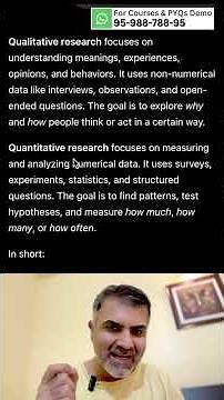Qualitative vs. Quantitative Research