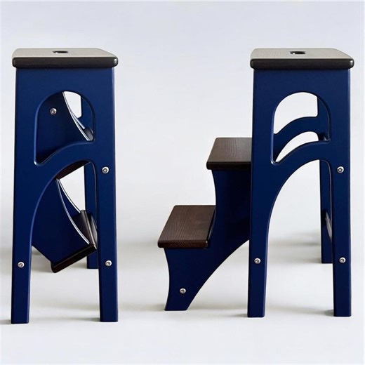 Handcrafted Wooden Folding Step Ladder, Kitchen Step Stool, Sage Green, Wood Library Steps, Dining Chair - Etsy UK