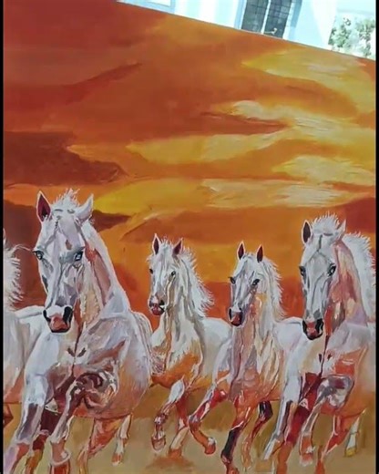 Horses Realism on Canvas |240 Hours painting |🐎🐎