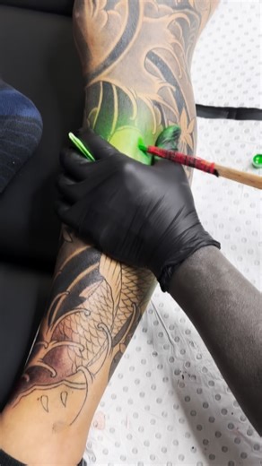 Marc Pinto's PRIMITIVE TATTOO | Patience creates power 🐟✨ Hand-crafted the traditional way. This Japanese koi was completed using Tebori, the ancient hand-poked... | Instagram