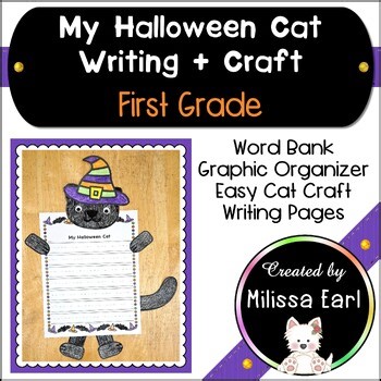My Halloween Cat First Grade Creative Writing   Craft Activity Bulletin Board