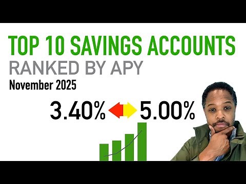 Top 10 High Yield Savings Accounts Ranked by APY (November 2025 Update) Highest Interest Rates 📊🏦