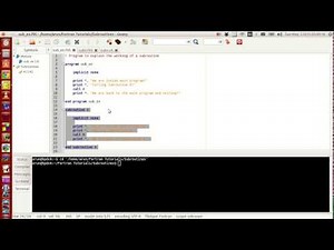 Fortran Programming Tutorials (Revised) : 035 : Introduction to subroutines and procedures