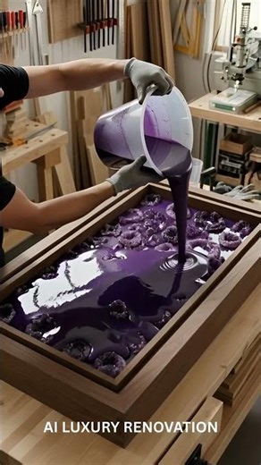 Epoxy Geode Table Transformation | DIY Resin Art #home #epoxyresin #epoxytable