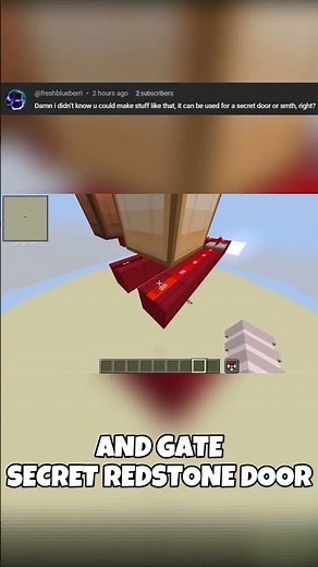 How to make a And gate secret door in Minecraft!!!!