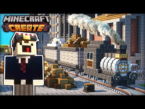 I Built a HUGE RAILWAY NETWORK in Minecraft Create Mod