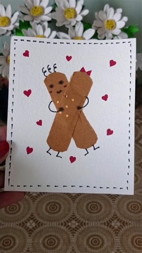 DIY Handmade Band-Aid Love Card Tutorial 💌 #shorts #diy #trending